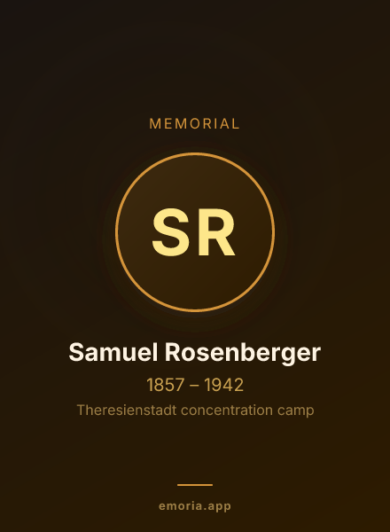 Memorial portrait of Samuel Rosenberger