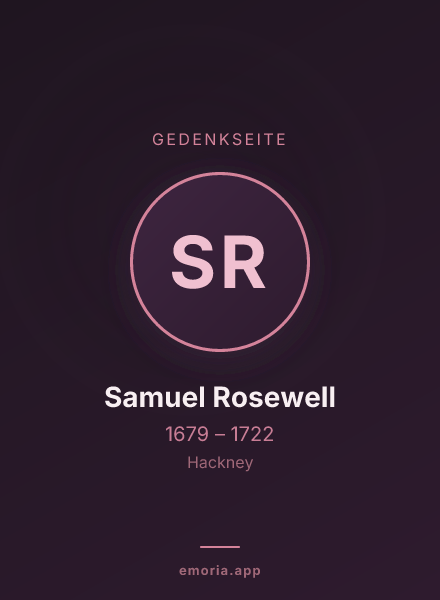 Gedenkportrait von Samuel Rosewell