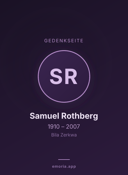 Gedenkportrait von Samuel Rothberg