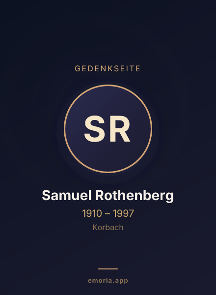 Gedenkportrait von Samuel Rothenberg
