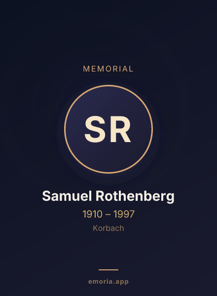 Memorial portrait of Samuel Rothenberg