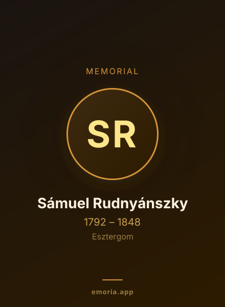 Memorial portrait of Sámuel Rudnyánszky