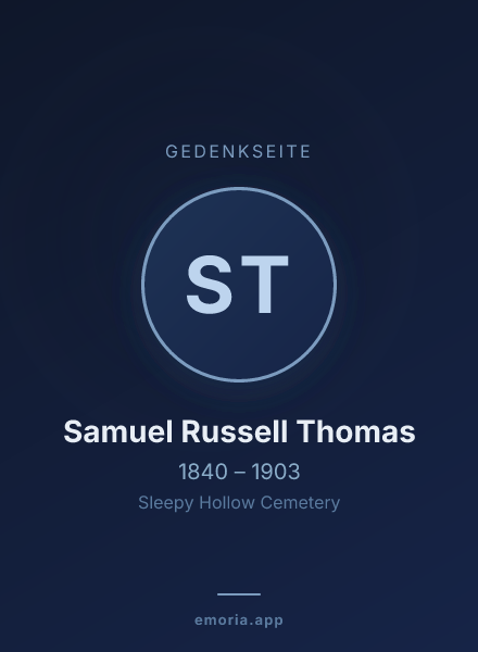 Gedenkportrait von Samuel Russell Thomas