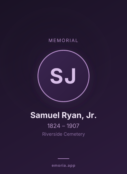Memorial portrait of Samuel Ryan, Jr.