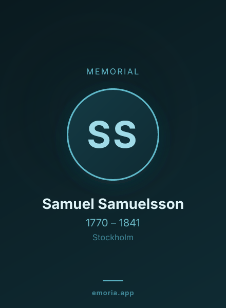 Memorial portrait of Samuel Samuelsson