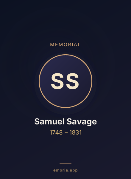 Memorial portrait of Samuel Savage