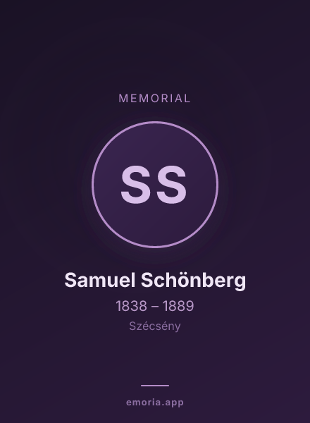 Memorial portrait of Samuel Schönberg