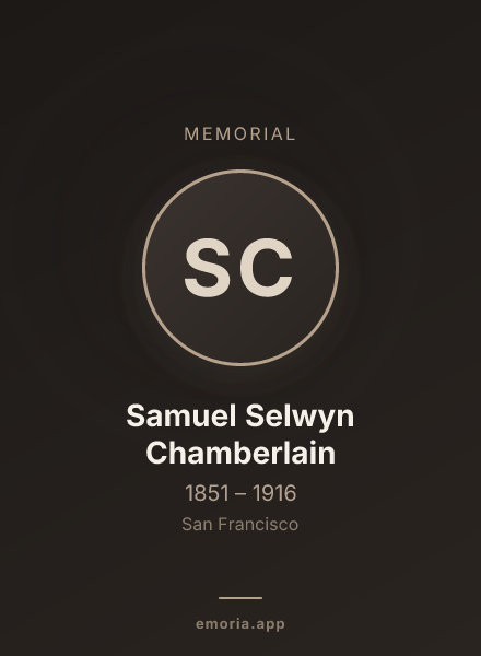 Memorial portrait of Samuel Selwyn Chamberlain