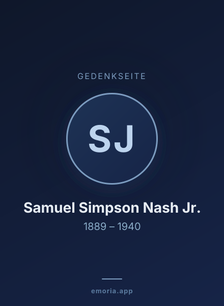Gedenkportrait von Samuel Simpson Nash Jr.
