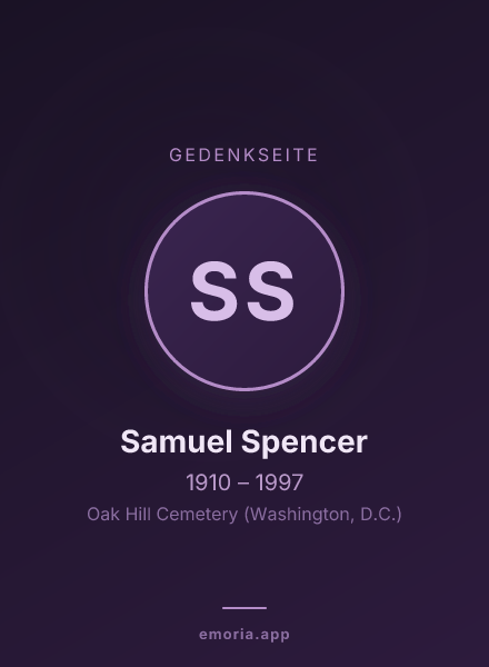Gedenkportrait von Samuel Spencer