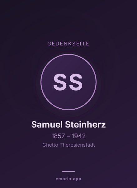 Gedenkportrait von Samuel Steinherz