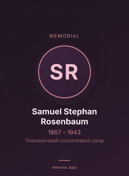 Memorial portrait of Samuel Stephan Rosenbaum