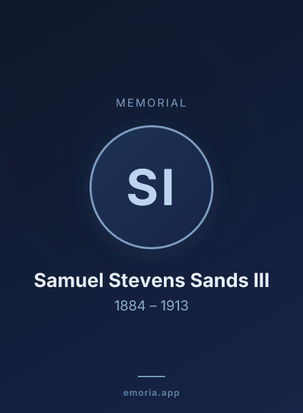Memorial portrait of Samuel Stevens Sands III