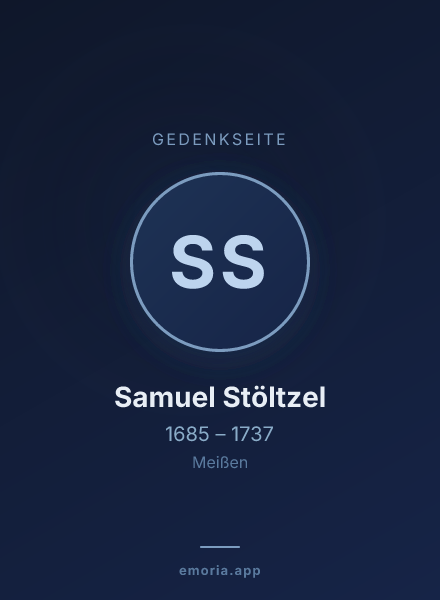 Gedenkportrait von Samuel Stöltzel