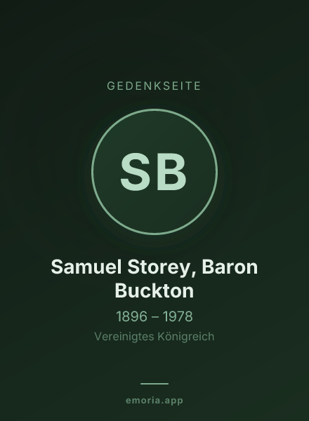 Gedenkportrait von Samuel Storey, Baron Buckton