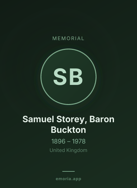 Memorial portrait of Samuel Storey, Baron Buckton