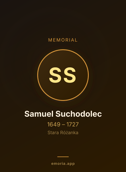 Memorial portrait of Samuel Suchodolec