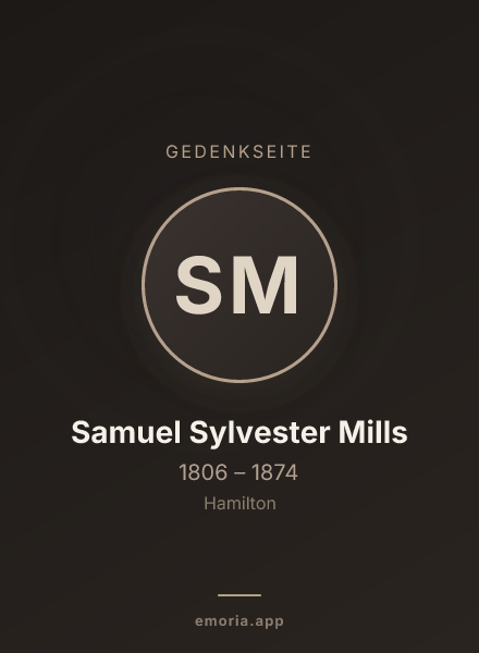 Gedenkportrait von Samuel Sylvester Mills