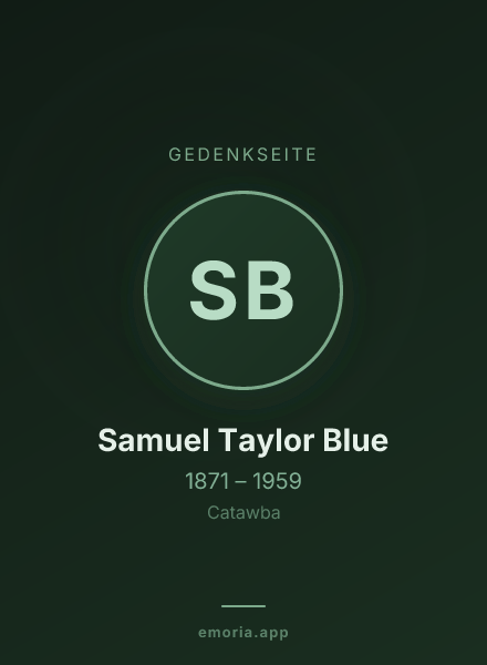 Gedenkportrait von Samuel Taylor Blue