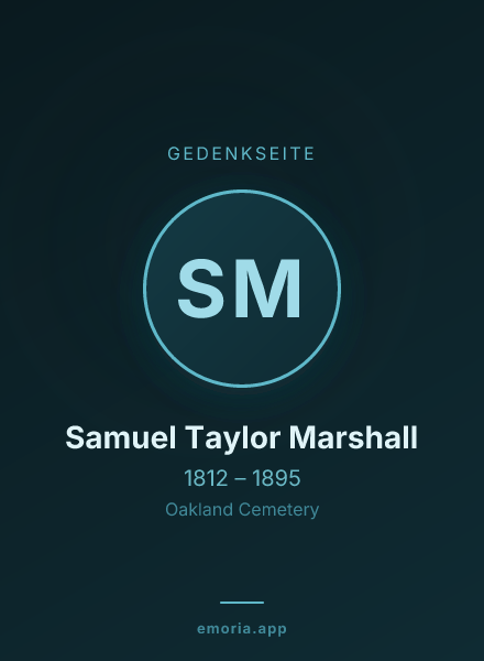 Gedenkportrait von Samuel Taylor Marshall