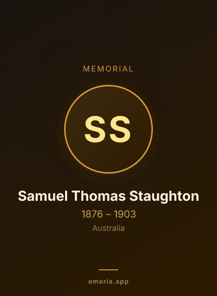 Memorial portrait of Samuel Thomas Staughton