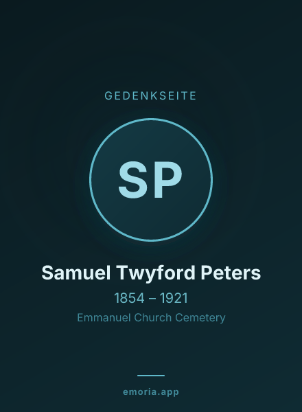 Gedenkportrait von Samuel Twyford Peters