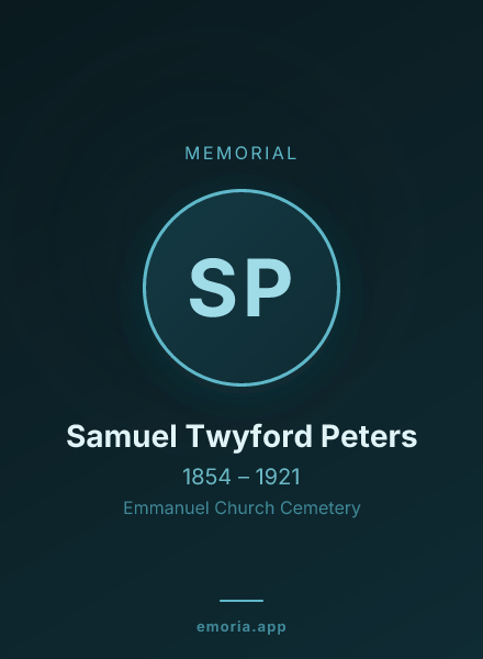 Memorial portrait of Samuel Twyford Peters