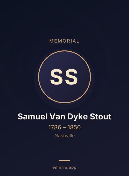 Memorial portrait of Samuel Van Dyke Stout
