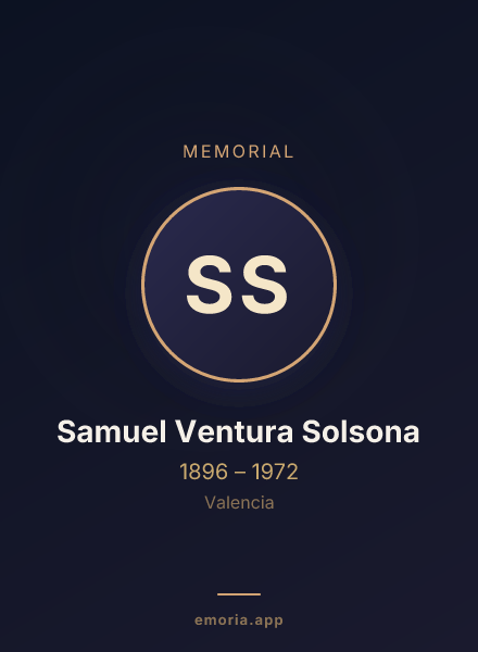 Memorial portrait of Samuel Ventura Solsona