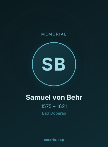 Memorial portrait of Samuel von Behr