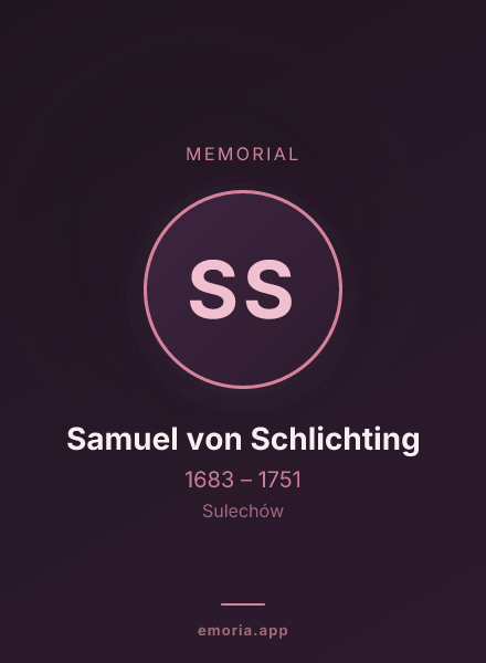 Memorial portrait of Samuel von Schlichting