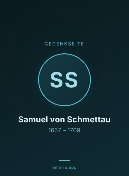 Gedenkportrait von Samuel von Schmettau