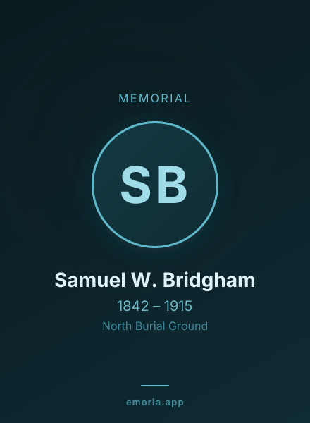 Memorial portrait of Samuel W. Bridgham