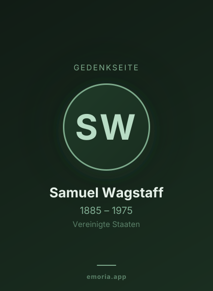 Gedenkportrait von Samuel Wagstaff