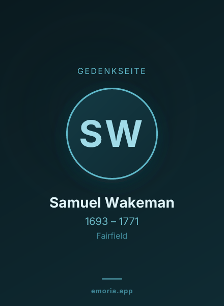 Gedenkportrait von Samuel Wakeman