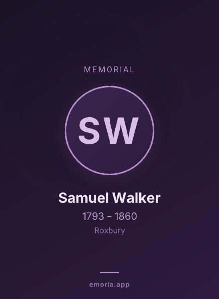 Memorial portrait of Samuel Walker