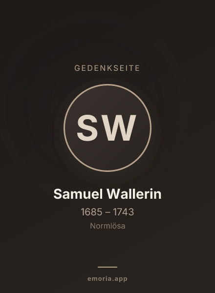 Gedenkportrait von Samuel Wallerin