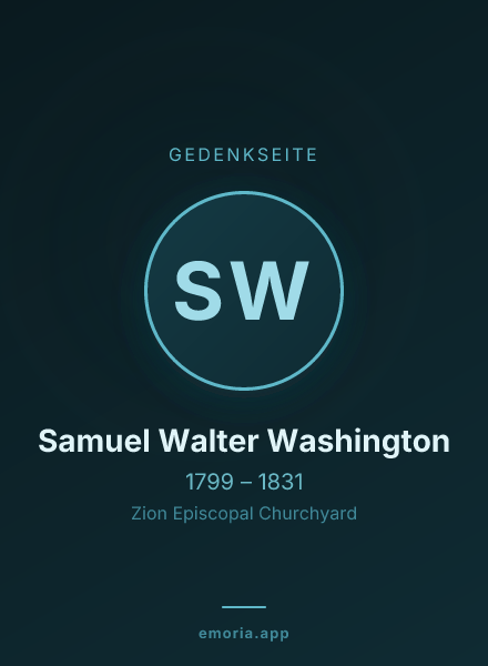 Gedenkportrait von Samuel Walter Washington