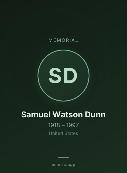 Memorial portrait of Samuel Watson Dunn