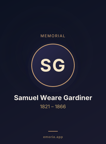 Memorial portrait of Samuel Weare Gardiner