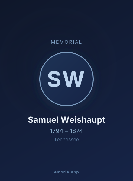 Memorial portrait of Samuel Weishaupt
