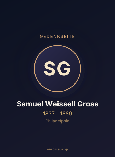 Gedenkportrait von Samuel Weissell Gross