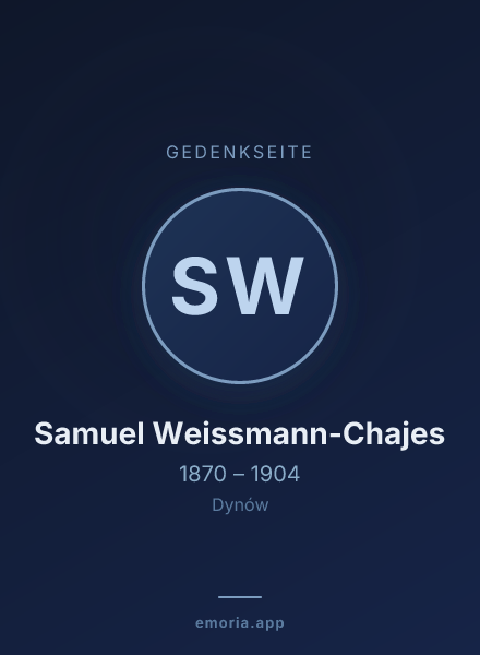 Gedenkportrait von Samuel Weissmann-Chajes