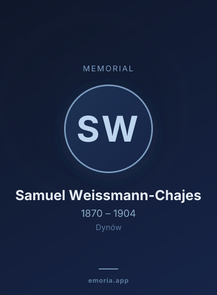 Memorial portrait of Samuel Weissmann-Chajes