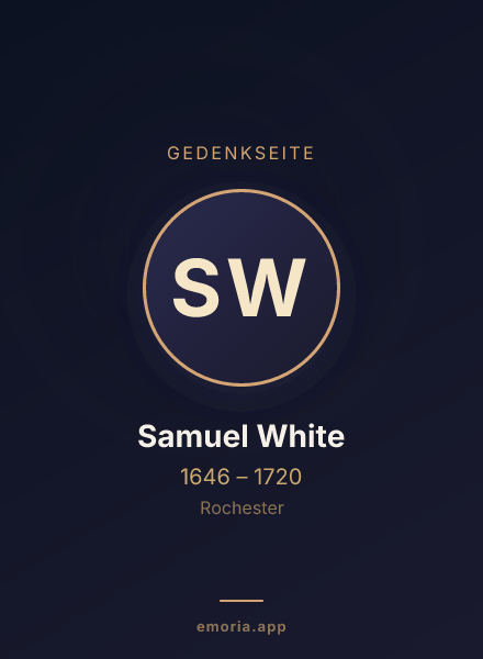 Gedenkportrait von Samuel White