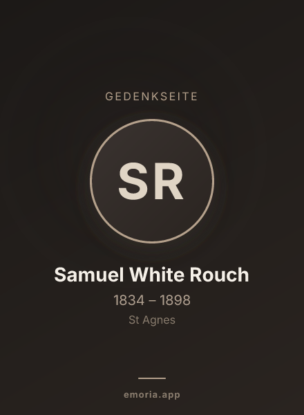 Gedenkportrait von Samuel White Rouch