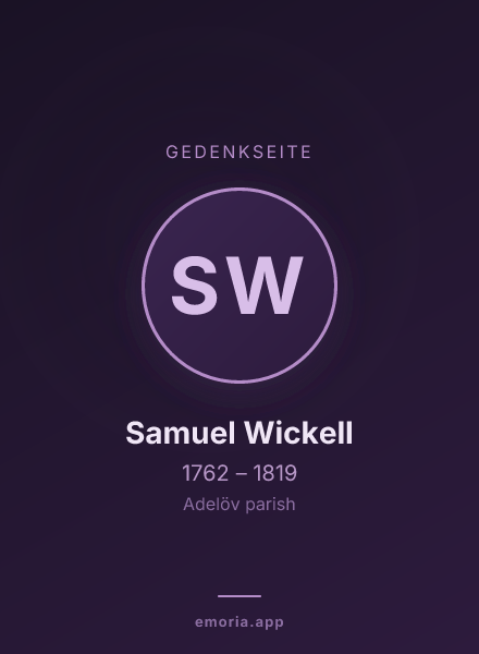 Gedenkportrait von Samuel Wickell