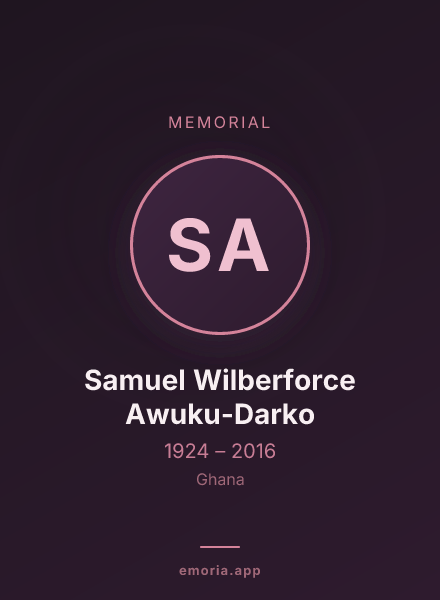 Memorial portrait of Samuel Wilberforce Awuku-Darko