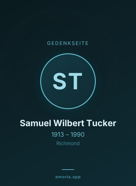 Gedenkportrait von Samuel Wilbert Tucker