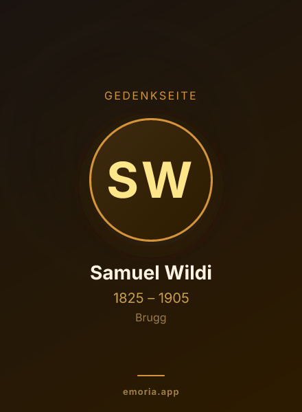 Gedenkportrait von Samuel Wildi
